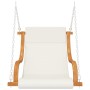 Silla columpio sin estructura con cojín madera curvada
