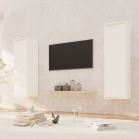 Wall cabinet 2 pcs solid white pine wood 30x30x100 cm by vidaXL, Shelves and shelves - Ref: Foro24-813508, Price: 125,51 €, D...