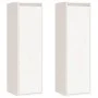 Wandschrank 2 Stk. aus massivem weißem Kiefernholz 30x30x100 cm von vidaXL, Regale und Regale - Ref: Foro24-813508, Preis: 12...