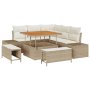 Conjunto de Sofá de Jardín de 8 Piezas con Cojines Beige Poliratán de , Sofás de exterior - Ref: Foro24-3364726, Precio: 782,...
