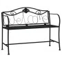 Banco de jardín de dos plazas 104 cm acero negro de vidaXL, Bancos de jardín - Ref: Foro24-318831, Precio: 130,20 €, Descuent...