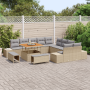 Conjunto de Sofá de Jardín de 13 Piezas con Cojines Beige Poliratán Acacia de , Sofás de exterior - Ref: Foro24-3364787, Prec...