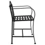 Banco de jardín de dos plazas 104 cm acero negro de vidaXL, Bancos de jardín - Ref: Foro24-318831, Precio: 130,20 €, Descuent...
