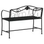 Banco de jardín de dos plazas 104 cm acero negro de vidaXL, Bancos de jardín - Ref: Foro24-318831, Precio: 130,20 €, Descuent...