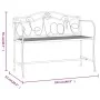 Banco de jardín de dos plazas 104 cm acero negro de vidaXL, Bancos de jardín - Ref: Foro24-318831, Precio: 130,20 €, Descuent...