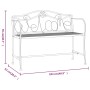 Zweisitzer-Gartenbank 104 cm aus schwarzem Stahl von vidaXL, Gartenbänke - Ref: Foro24-318831, Preis: 132,76 €, Rabatt: %