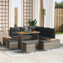 Conjunto de Sofá de Jardín de 9 Piezas con Cojines Gris Poliratán Acacia de , Sofás de exterior - Ref: Foro24-3364873, Precio...