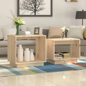 Stackable coffee tables 2 units solid pine wood by vidaXL, Coffee table - Ref: Foro24-813525, Price: 36,98 €, Discount: %