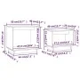 Stackable coffee tables 2 units solid pine wood by vidaXL, Coffee table - Ref: Foro24-813525, Price: 36,98 €, Discount: %