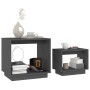 Stackable coffee tables 2 units solid gray pine wood by vidaXL, Coffee table - Ref: Foro24-813527, Price: 48,36 €, Discount: %
