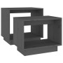 Stackable coffee tables 2 units solid gray pine wood by vidaXL, Coffee table - Ref: Foro24-813527, Price: 48,36 €, Discount: %
