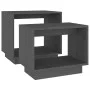 Stapelbare Couchtische 2 Einheiten aus massivem grauem Kiefernholz von vidaXL, Couchtisch - Ref: Foro24-813527, Preis: 40,68 ...