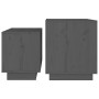 Stapelbare Couchtische 2 Einheiten aus massivem grauem Kiefernholz von vidaXL, Couchtisch - Ref: Foro24-813527, Preis: 48,36 ...