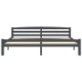 Estructura de cama madera maciza pino gris oscuro 200x200 cm de vidaXL, Camas y somieres - Ref: Foro24-322095, Precio: 121,25...
