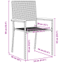 Juego de Comedor de Jardín de 3 Piezas en Ratán Poliéster Gris de , Sillas de jardín - Ref: Foro24-3365403, Precio: 190,25 €