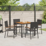 Conjunto de comedor de jardín de 5 piezas Ratán Polipropileno