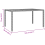 Juego de Comedor de Jardín de 5 Piezas Poliratán Negro de , Sillas de jardín - Ref: Foro24-3365406, Precio: 357,25 €