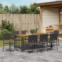 Juego de Comedor de Jardín de 9 Piezas Poliratán Negro de , Sillas de jardín - Ref: Foro24-3365412, Precio: 537,00 €