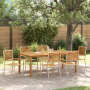 Conjunto de Comedor de Jardín de 7 Piezas Beige Poliratán Acacia de , Sillas de jardín - Ref: Foro24-3365525, Precio: 560,59 €
