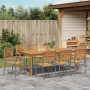 Juego de comedor de jardín de 9 piezas Gris Ratán Sintético Acacia de , Sillas de jardín - Ref: Foro24-3365527, Precio: 674,68 €