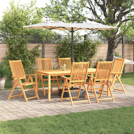 Conjunto de Comedor de Jardín de 7 Piezas de Acacia Sólida
