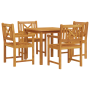 Conjunto de comedor de 5 piezas en madera maciza de acacia de , Mesas de jardín - Ref: Foro24-3375657, Precio: 375,38 €, Desc...