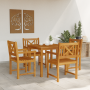 Conjunto de comedor de 5 piezas en madera maciza de acacia de , Mesas de jardín - Ref: Foro24-3375657, Precio: 375,38 €, Desc...