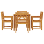 Conjunto de comedor de 5 piezas en madera maciza de acacia de , Mesas de jardín - Ref: Foro24-3375657, Precio: 375,38 €, Desc...