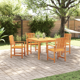 Juego de comedor de jardín 5 piezas madera maciza de acacia de , Mesas de jardín - Ref: Foro24-3375683, Precio: 400,96 €, Des...