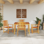 Juego de comedor de jardín 5 piezas madera maciza de acacia de , Mesas de jardín - Ref: Foro24-3375683, Precio: 400,96 €, Des...