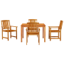 Juego de comedor de jardín 5 piezas madera maciza de acacia de , Mesas de jardín - Ref: Foro24-3375683, Precio: 400,96 €, Des...