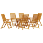 Juego de comedor de jardín 7 piezas madera maciza de acacia | Foro24.es | Tu tienda online para hogar, jardín y más Foro24.es