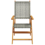 Set de comedor de jardín 7 pzas madera acacia y ratán PE gris | Foro24.es | Tu tienda online para hogar, jardín y más Foro24.es