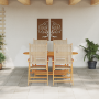Set de comedor de jardín 5 pzas madera acacia y ratán PE beige | Foro24.es | Tu tienda online para hogar, jardín y más Foro24.es