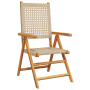 Set de comedor de jardín 5 pzas madera acacia y ratán PE beige | Foro24.es | Tu tienda online para hogar, jardín y más Foro24.es