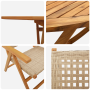 Set de comedor de jardín 5 pzas madera acacia y ratán PE beige | Foro24.es | Tu tienda online para hogar, jardín y más Foro24.es