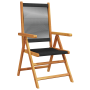 Set de comedor de jardín 5 pzas madera acacia y ratán PE negro | Foro24.es | Tu tienda online para hogar, jardín y más Foro24.es