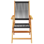 Set de comedor de jardín 5 pzas madera acacia y ratán PE negro | Foro24.es | Tu tienda online para hogar, jardín y más Foro24.es