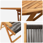 Set de comedor de jardín 5 pzas madera acacia y ratán PE negro | Foro24.es | Tu tienda online para hogar, jardín y más Foro24.es