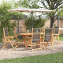 Set de comedor de jardín 7 pzas madera acacia y ratán PE gris | Foro24.es | Tu tienda online para hogar, jardín y más Foro24.es