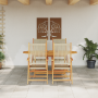 Set de comedor de jardín 5 pzas madera acacia y ratán PE beige de , Mesas de jardín - Ref: Foro24-3375740, Precio: 446,09 €, ...