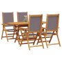 Juego de Comedor de Jardín de 5 Piezas de Acacia de Madera Sólida Anthracite | Foro24.es | Tu tienda online para hogar, jardín y más Foro24.es