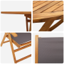 Juego de Comedor de Jardín de 5 Piezas de Acacia de Madera Sólida Anthracite | Foro24.es | Tu tienda online para hogar, jardín y más Foro24.es