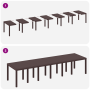 Mesa de Jardín  Marrón 350x100x73 cm Polí Ratan | Foro24.es | Tu tienda online para hogar, jardín y más Foro24.es