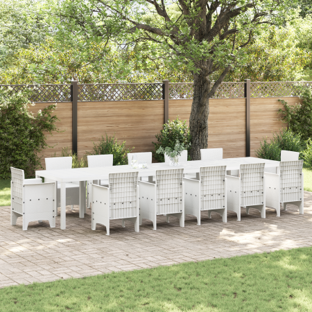 Mesa de Jardín  Blanca 400x100x73 cm de Poliéster | Foro24.es | Tu tienda online para hogar, jardín y más Foro24.es