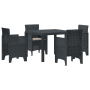 Juego de Comedor de Jardín de 5 Piezas con Cojines Antracita de , Mesas de jardín - Ref: Foro24-3378533, Precio: 233,77 €, De...