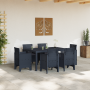 Conjunto de Comedor de Jardín de 7 Piezas con Cojines de Poliratán Grises de , Mesas de jardín - Ref: Foro24-3378555, Precio:...