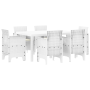 Conjunto de Comedor de Jardín de 7 Piezas con Cojines Blanco Poliratán de , Mesas de jardín - Ref: Foro24-3378566, Precio: 35...