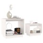 Stapelbare Couchtische 2 Stück aus massivem weißem Kiefernholz von vidaXL, Couchtisch - Ref: Foro24-813526, Preis: 48,36 €, R...