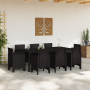 Juego de Comedor de Jardín de 9 Piezas Marrón Polipropileno de , Mesas de jardín - Ref: Foro24-3378577, Precio: 431,09 €